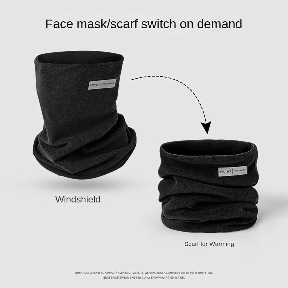 Solid Color Neck Scarf Wool Neck Warmer Windproof Headgear Sports Bandana  Cycling