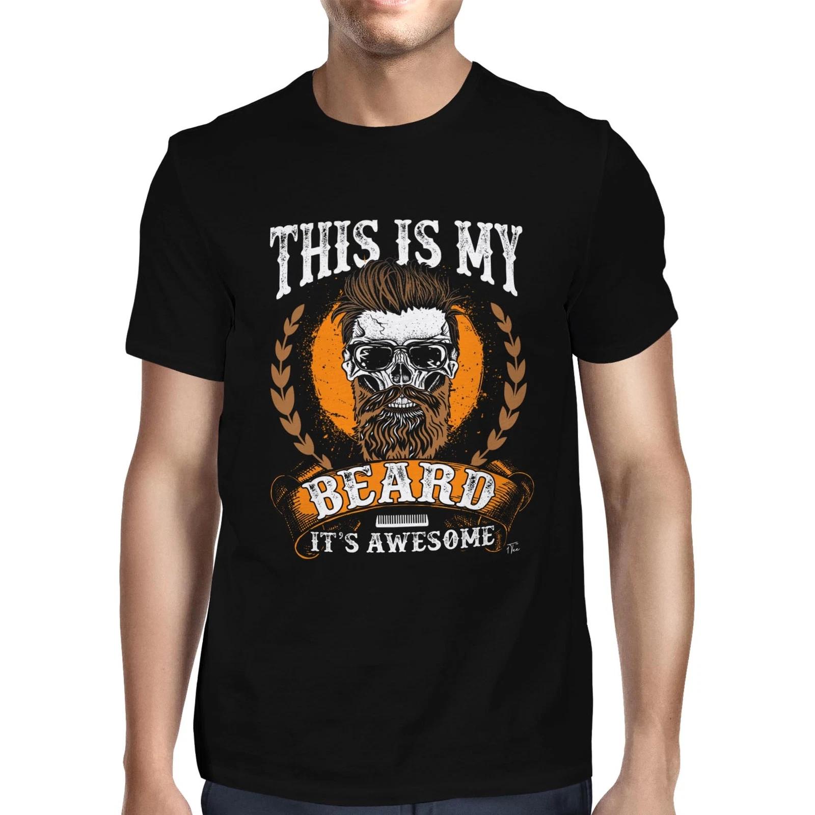 1Tee Mens This Is My Beard, It s Awesome T-Shirt L