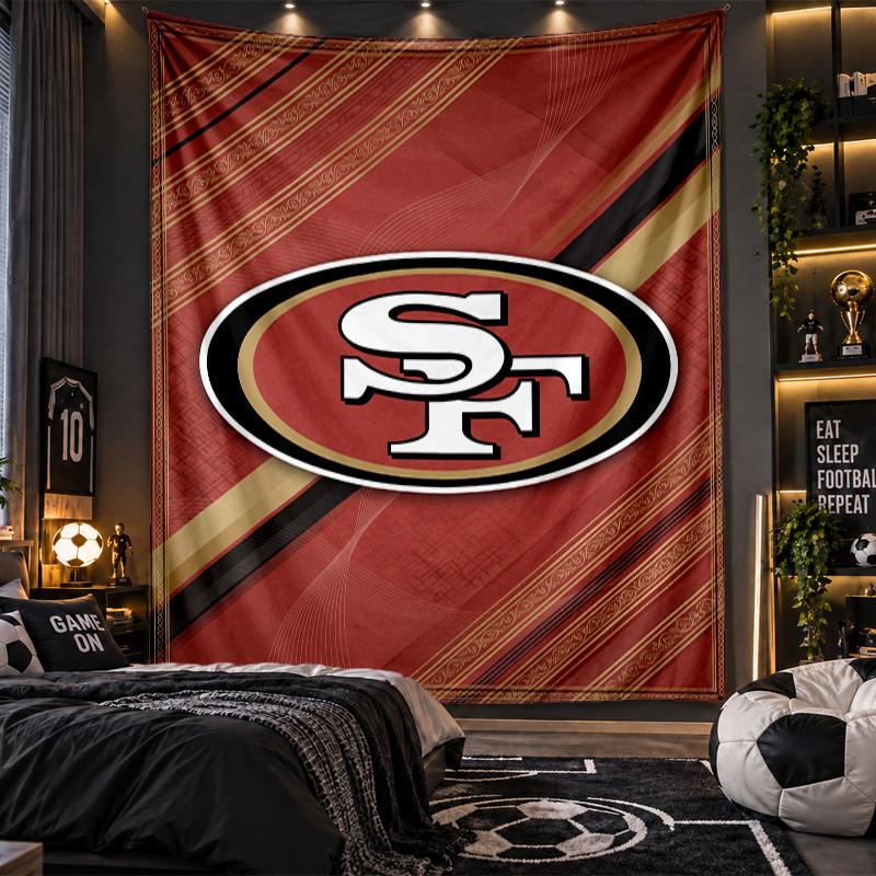 Wall Hanging Tapestry San Francisco 49ers Print Cloth for Living Room Bedroom Home Decor
