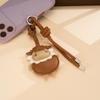 1Pcs Cartoon Lamb Charm Pendant Cute Sheep Pu Leather Keychain Braided Rope Strap Bag Backpack Decor Gift