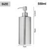 Eco Friendly 304 Stainless Steel Bathroom Sink Soap Dispenser Easy Pump Action for Refillable Shower Gel or Shampoo