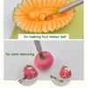 4 In 1 Stainless Steel Fruit Tool Set Watermelon Ball Scoop Apple Corer Remover Fruit Carving Knife Fruit Pulp Separator Tool