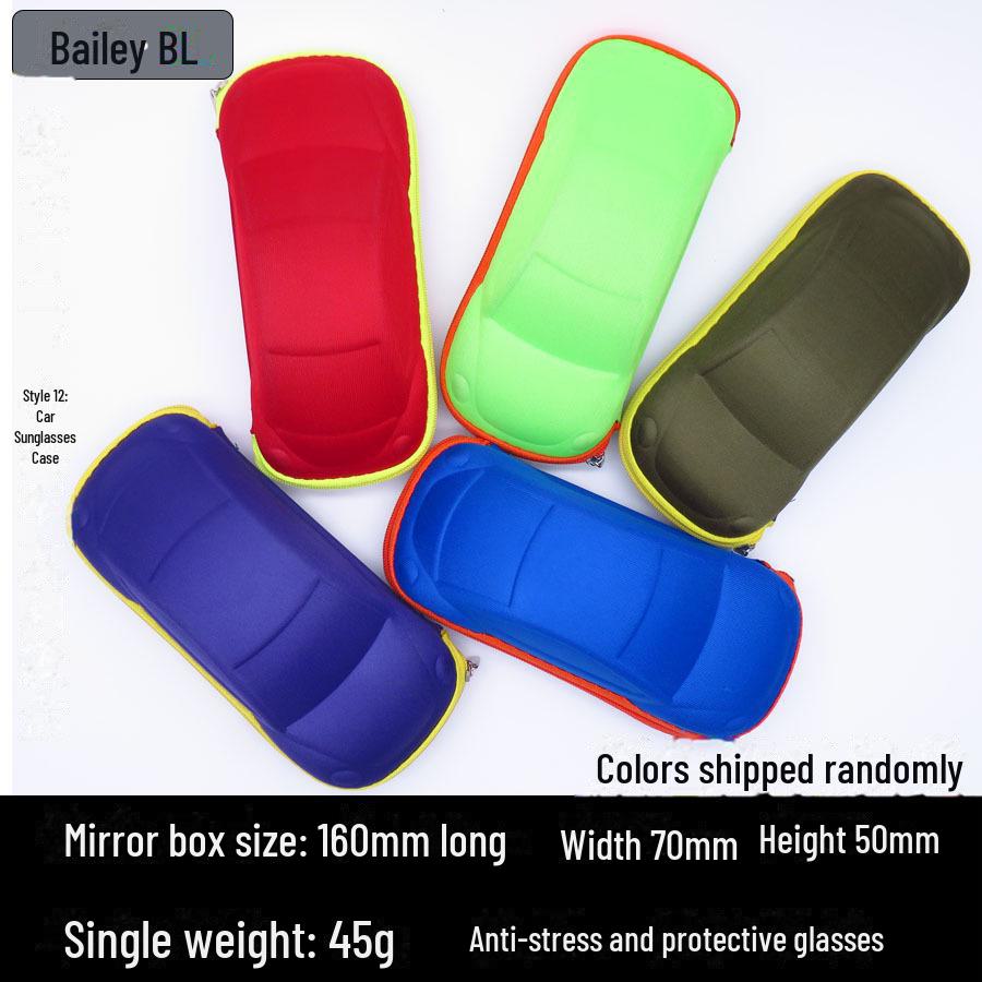 Cycling Sports Zipper Sunglasses Storage Case - EVA Black