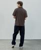 BASIC HOUSE Uni Semi-Overfit Pique Polo Shirt Brown Lyts3104