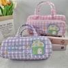 New Cute Design Stationery Pouch House Pattern Embroidery Style Pencil Case Large Capacity Stationery Bag School Use
