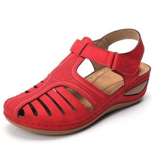 Cool Slippers Women's Comfortable Retro Round Head Hollow Sandals Women's Casual Single Shoes