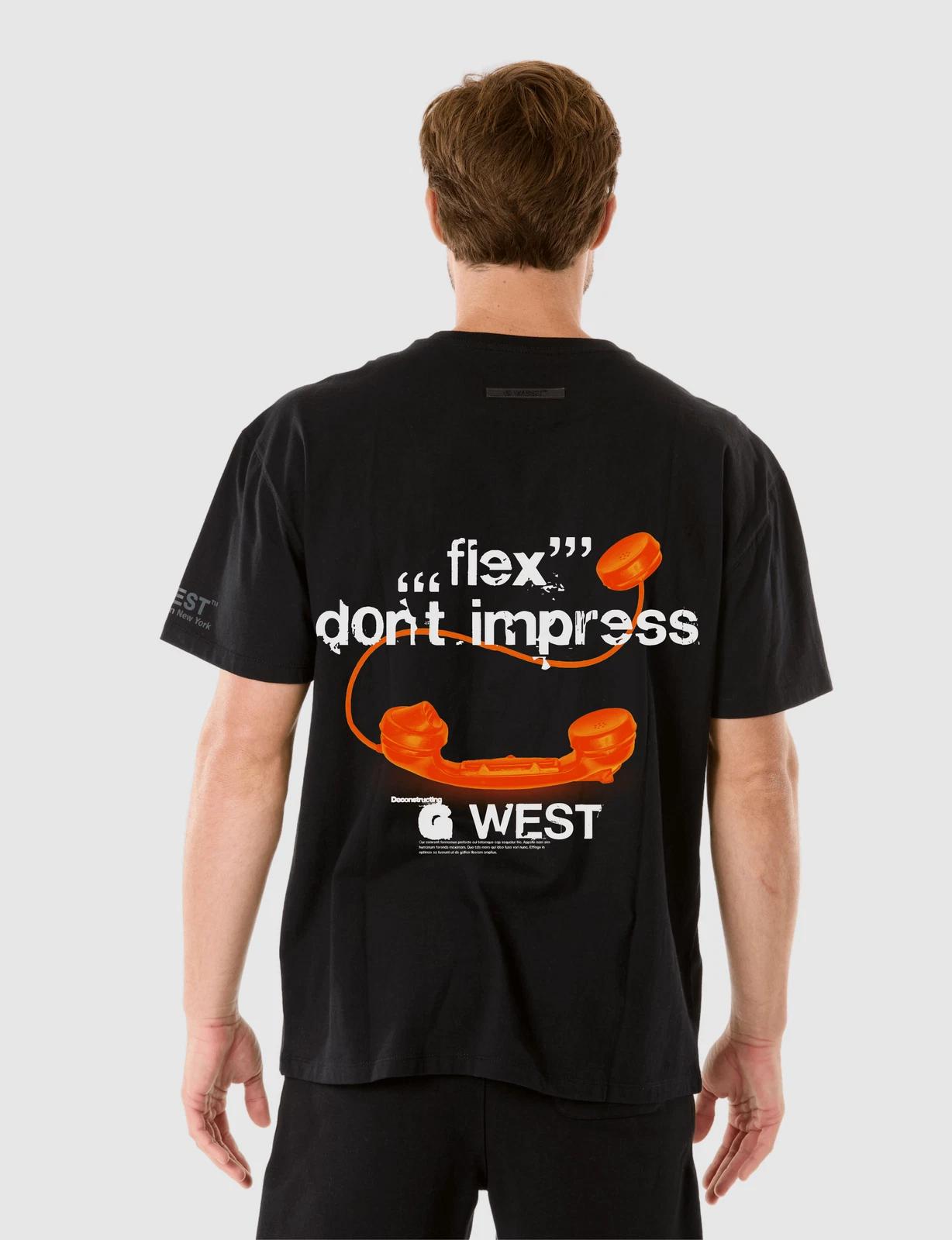G WEST FLEX DON T IMPRESS T-SHIRT - JET BLACK M