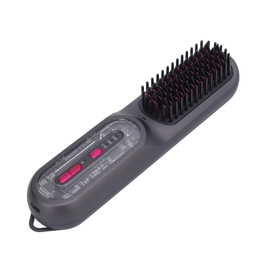 Cordless Hair Straightener Comb Negative Ionic 3 Heating Settings USB Rechargeable Ceramic Coating Anti Scald Hair