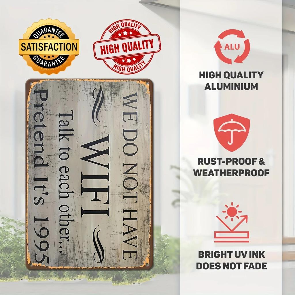 1PC Retro Aluminum Ironic Metal Sign, Pretend It's 1995 Funny Poster, Wall Decoration For Street Yard Garage Home Wall Art