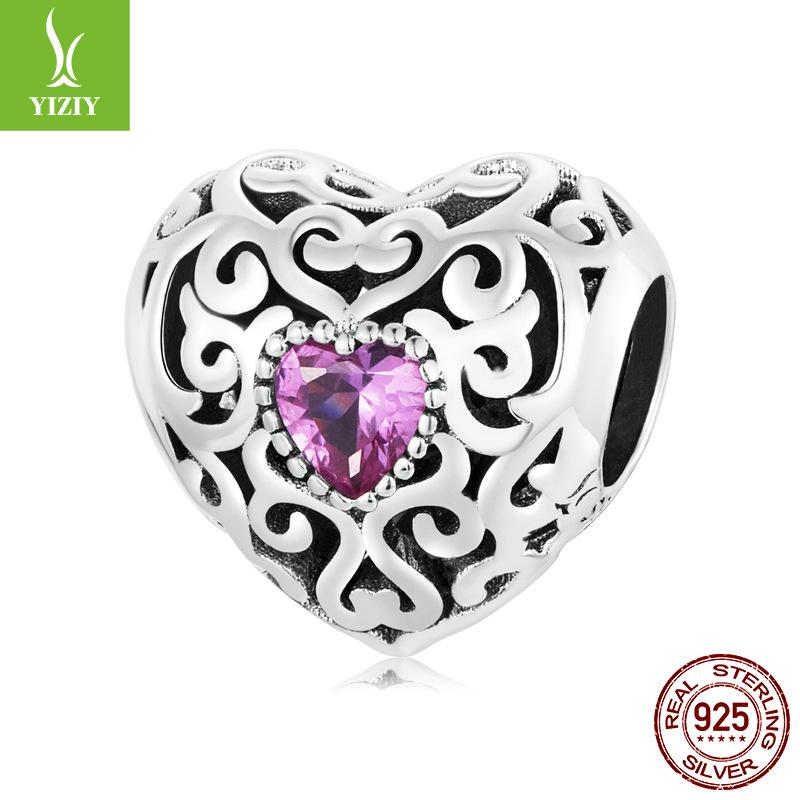 Retro Court Style Diy Bracelet Beaded, French Elegant Purple Zircon Bead Accessories