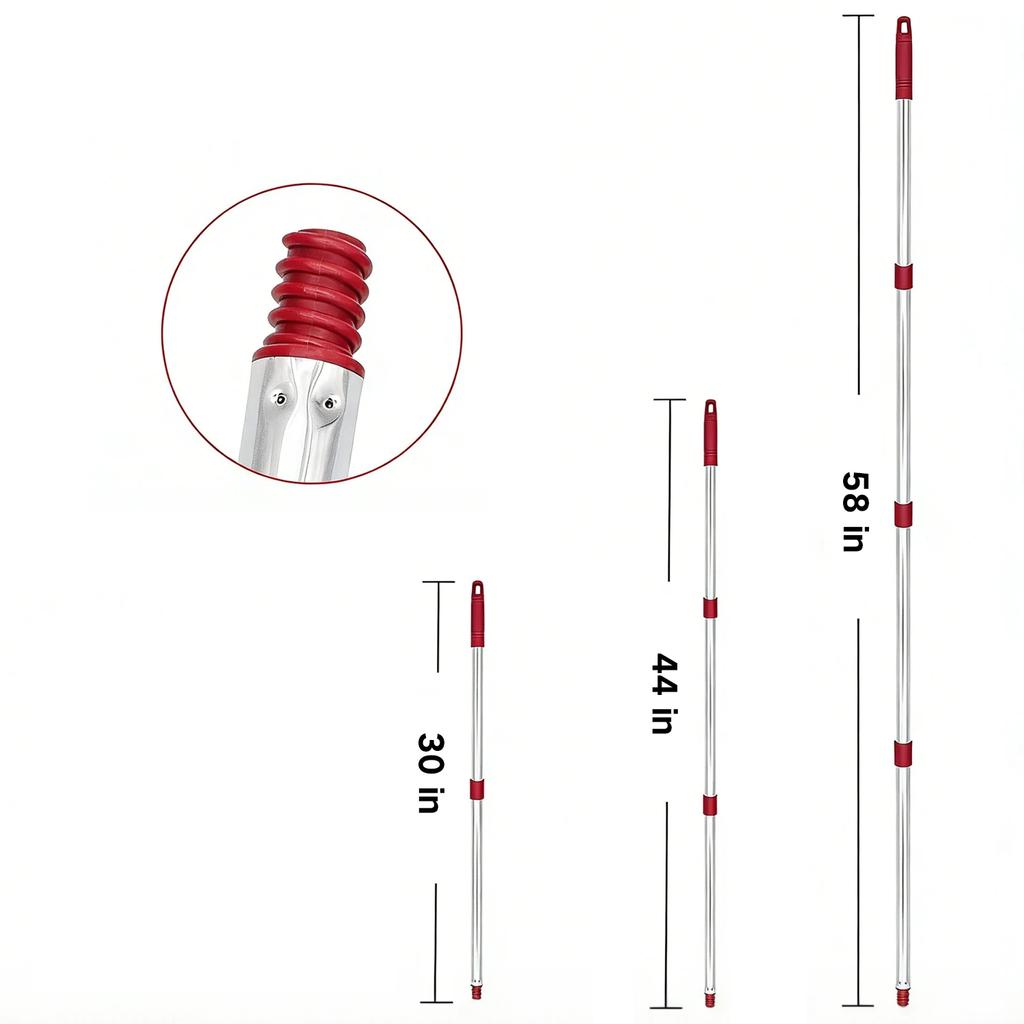 Mop Handle and Mop Base for O-cedar/Vileda 1Tank System,Mop Handles for O-cedar/Vileda Spin Mop & H2pro Flat Mop