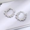 Design Sense Whirlwind Unique Earrings Personalized Design Fashionable Baroque Rotating Ear Buckle Cross-Border Hot-Selling Women