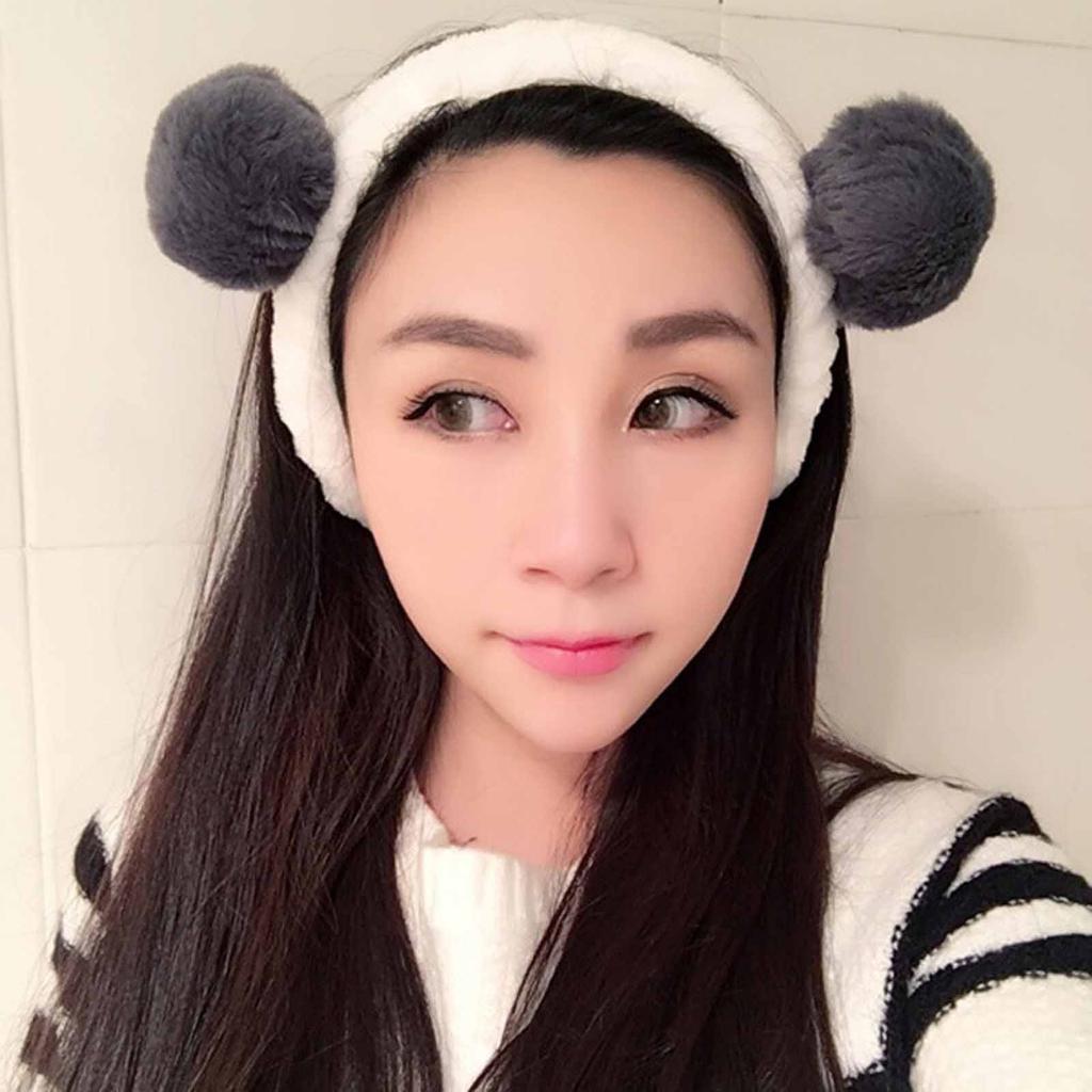 Plush Headband Sweet Face Wash And Makeup 3-D Hair Ball Headband