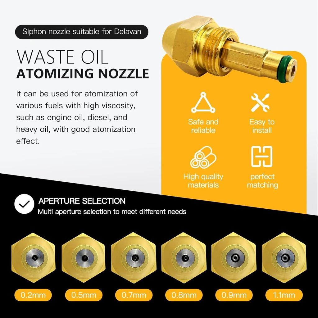 New Replacement Fit for Delavan Air Siphon Nozzle 30609-8 Replaces for 17147 Burner Nozzle by XSPANDER