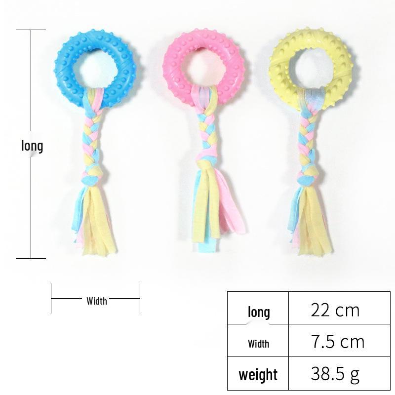 Eco-Friendly Indestructible Pet Dog Toys - Bite-Resistant Cotton Rope Fabric Molar Strips