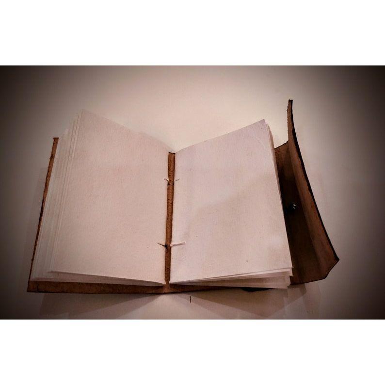 PACK OF 5 Vintage Style Pack of 5 Leather Bound Stitched Refillable Pocket Journal - Unlined Travel Diary - Book of Shadows - Gifts for Him   Her