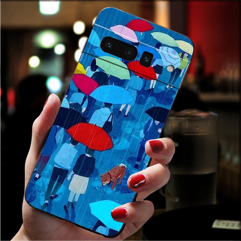 Phone Case for Google Pixel 10 9 Pro XL 8 7 6 Pro Pixel 9A 8A 7A 6A 5A 4A Pixel 8 7 6 5 Shiba Inu Painting Case Funda