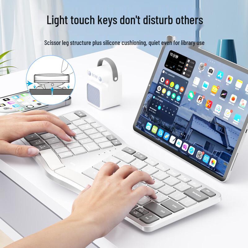 B.O.W Ergonomische Multi-Device Tri-Mode Tastatur
