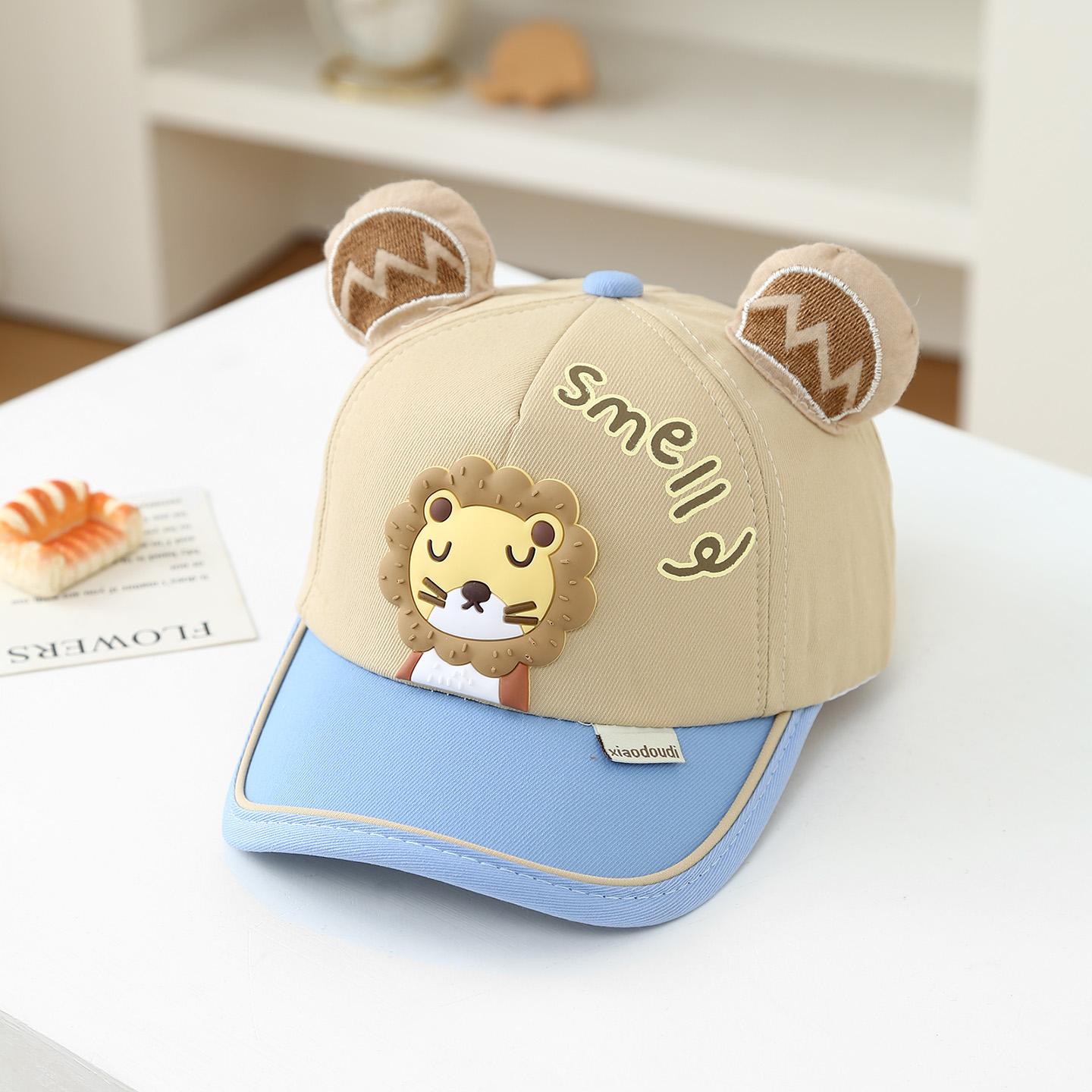 Cartoon Leeuwenwel Kinder Baseballpet Met Driedimensionale Oren, Zomer en Lente Buiten Zonbescherming Muts One Size