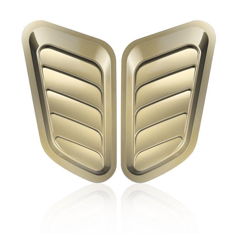 Universal Carbon Fiber Car Decorative Cell Air Flow Intake Hood Scoop Bonnet Vent Cover Stickers Decoration Styling Accessories