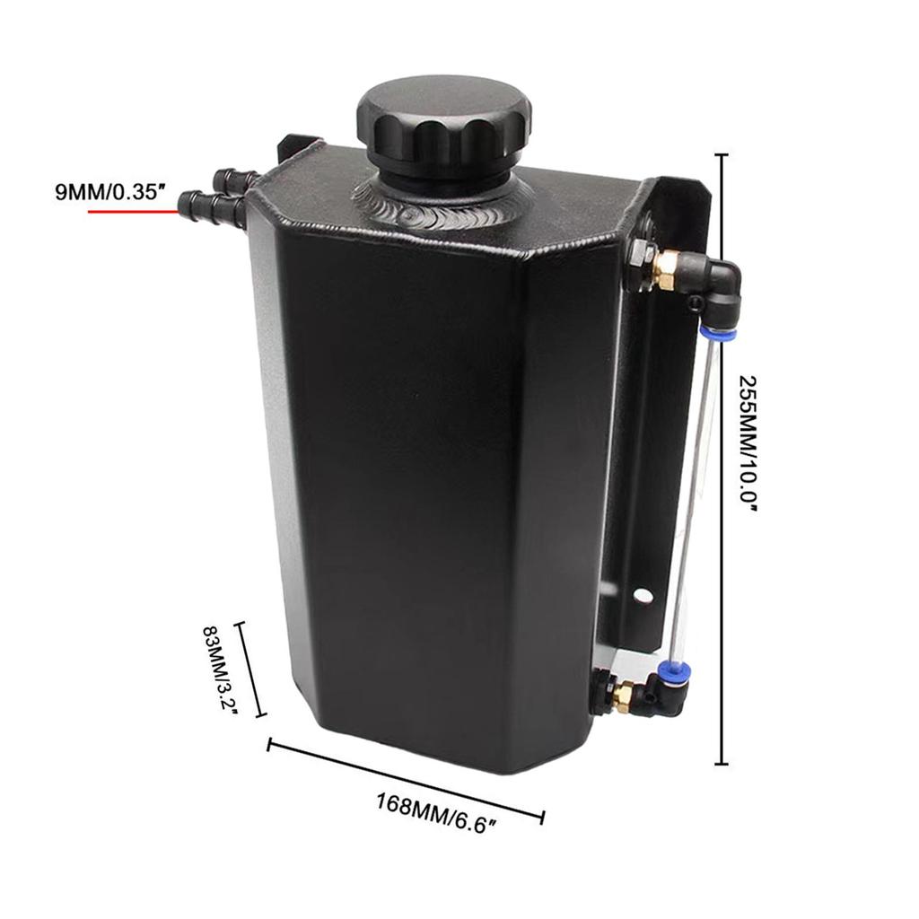 Aluminum Heat Sink Coolant Overflow Tank 2L Expansion Reservoir for Car Engine Sludge Collection and Cleaning