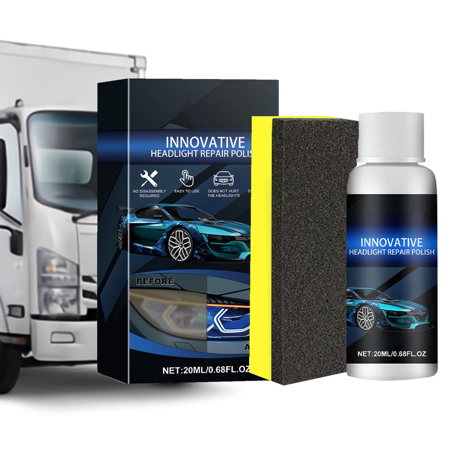 

Hcipw Car Headlight Repair Kit, Headlight Repair Kit, Headlight Polishing Kit | Lens Polisher Please refer to the description