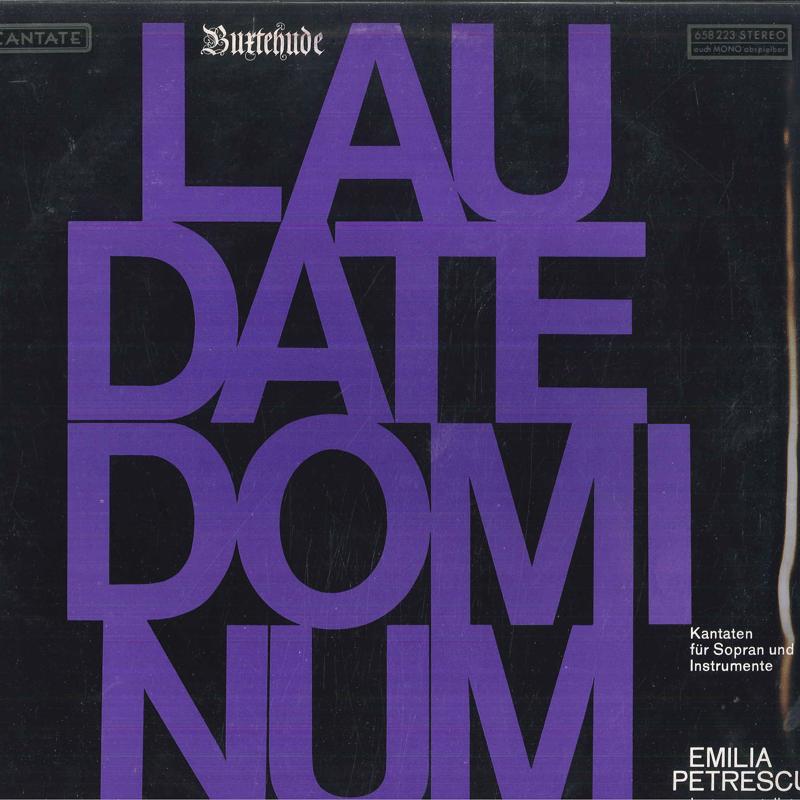 

LP Record EMILIA PETRESCU KLAUS MARTIN ZIEGL Buxtehude Laudate Dominum 658223 Cantate 1968 Germany Classical Used
