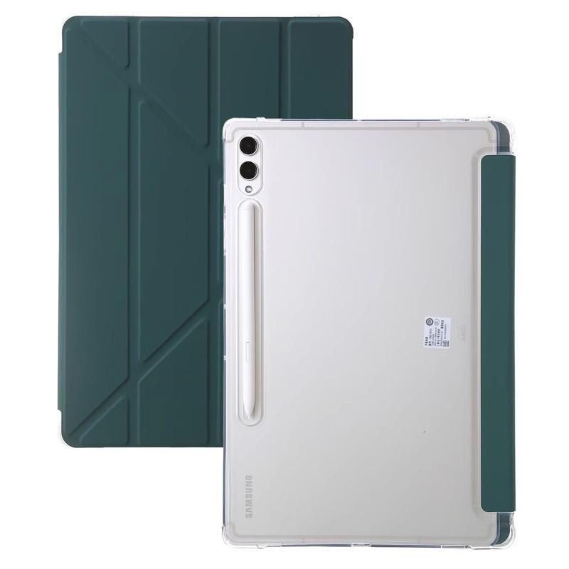 

For Samsung Tab S10 S9 FE 10.9 Plus 12.4 13.1 inch Case Acrylic Back Cover For Galaxy Tab A9 Plus S9 fe 11 Pen Holder Cases Tab A9 Plus 11 inch темно-зеленого