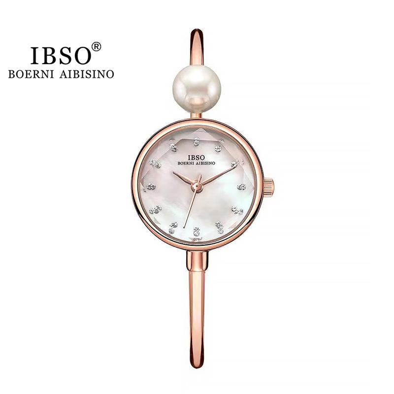 Shell Face Pearl Watch Women S Delicate Diamond Cut Face Small Bracelet Trend