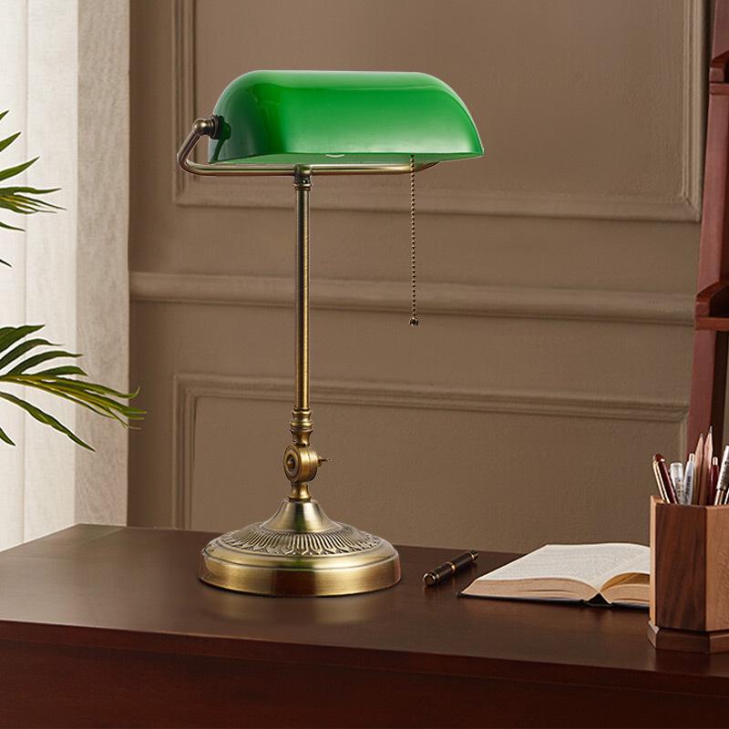 American Style All-Copper Desk Lamp - Antique Classic for Bedroom and Study