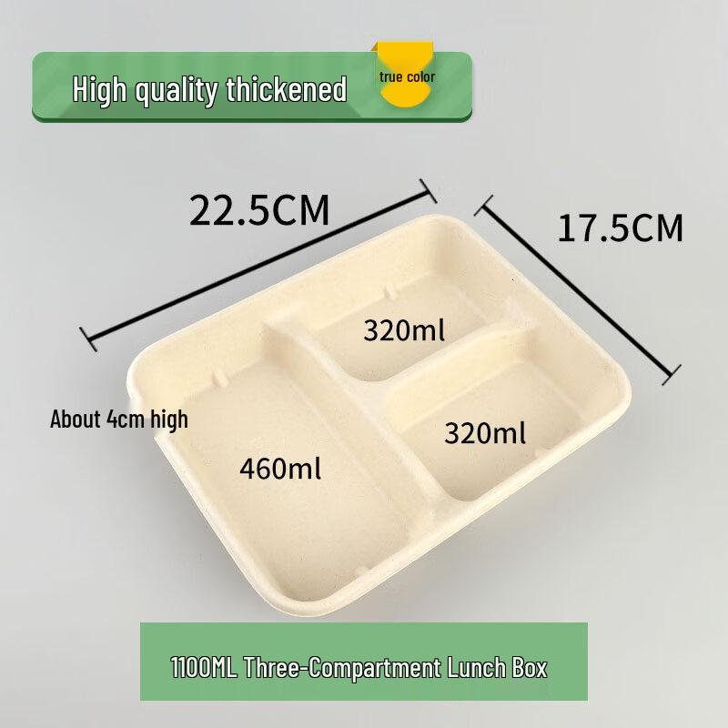 ZISIZ Biodegradable Multi-Compartment Takeaway Boxes