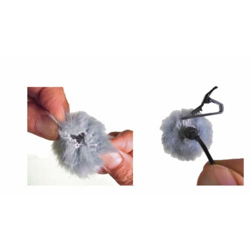 WJ-LM Windjammer (Size M, Set of 3) Made In Japan, Windscreen for Lavalier Microphones (Dark Gray)