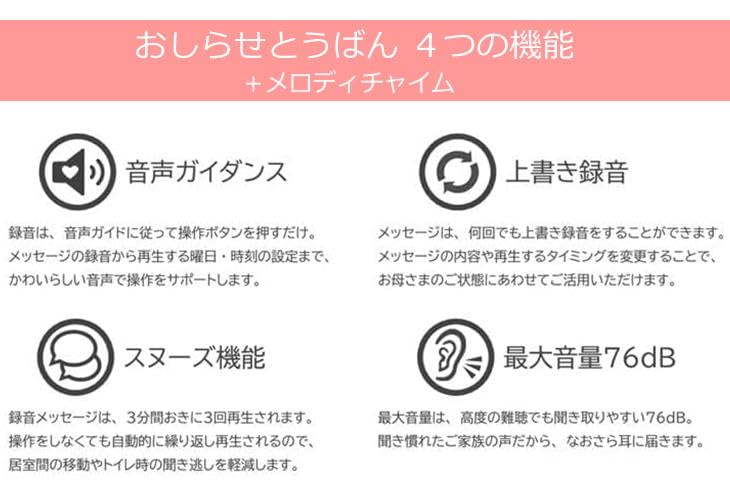 Gunma Denki Announcement and Notification Machine Unit Records Your or Voice and Calls It's Time! (Main Only) MC-U01 Child's Grandchild's