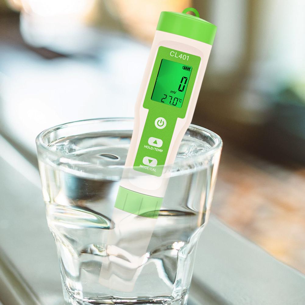 

4 In 1 Water Quality Tester Auto Calibration CL/ORP/H2/TEMP Test Meter Pool Residual Chlorine Tester for Swim Pool Water Tester China Mainland