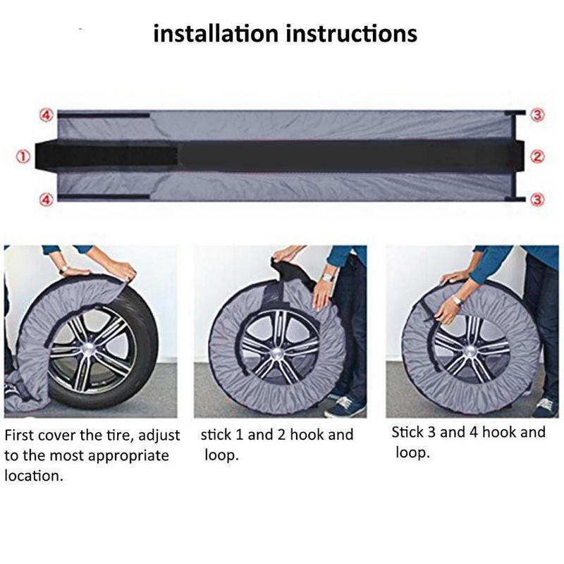 1PCS Car Spare Tire Cover Case 13 To 20 Inch Auto Wheel Tire Storage Bags Vehicle Tyre Accessories Dust-proof Protector Styling