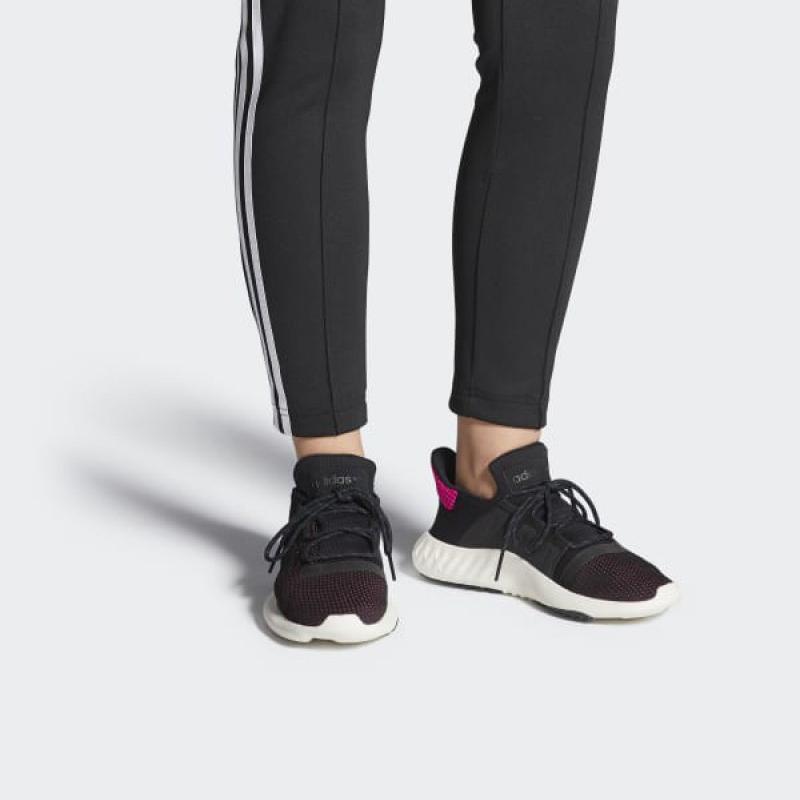 Adidas Womens Tubular Dusk 'Black Shock Pink' (women's sizes) Core Black / Shock Pink / Chalk White Casual Shoes AQ1198