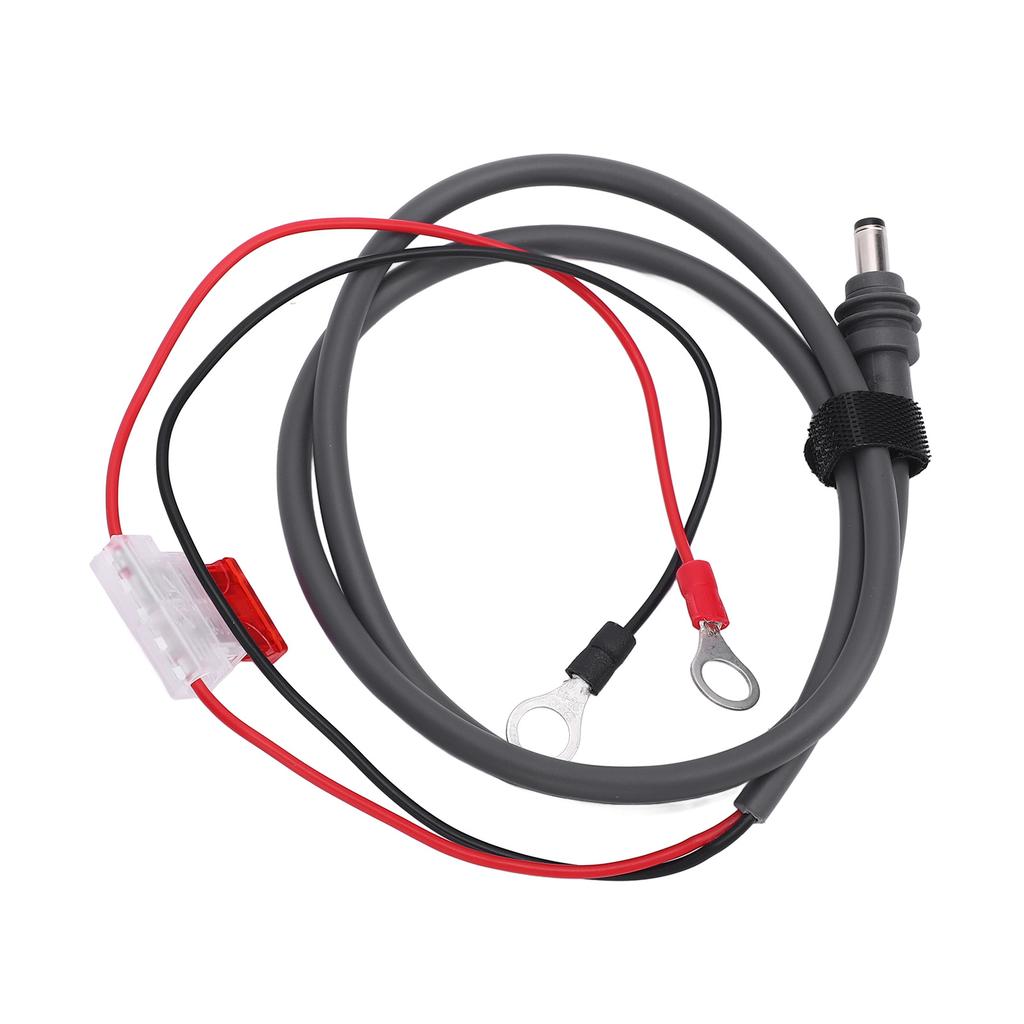 O Ring DC Charging Cable 18AWG Red Black Parallel O Ring DC Power Cable with Fuse for Off Grid RV Boat 2m 6.6ft