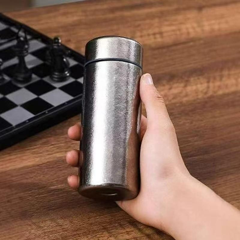 New Insulated Cup Men&Women Water Cup Portable Tea Cup Business Office Cup Titanium Cup Hot and Cold Pure Titanium Insulation Bottle