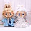 1 Set 38cm Labubu Puppenkleidung Anzug Jacke und Hochzeitskleid Set Puppenzubehör Wechselkleidung Spielhaus Spiel Geschenk Spielzeug