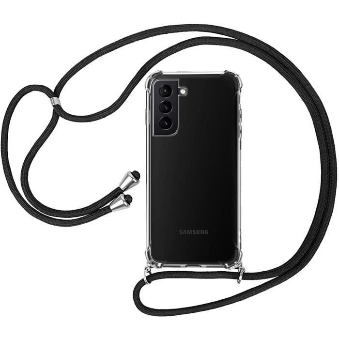 Coque de Protection - PROSHOP - Samsung Galaxy S21 - Fine - Transparent-Noir - Souple