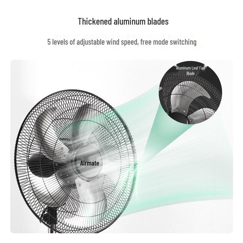 Airmate FP4525 18-inch Industrial High-Power Floor Fan with Metal Blades