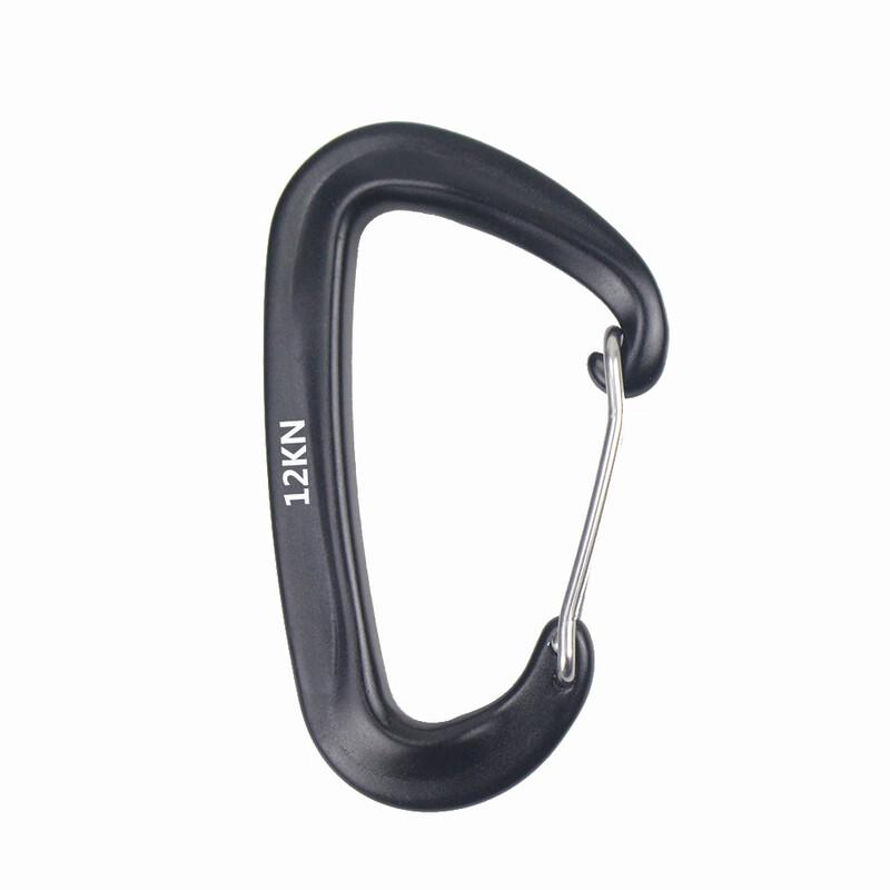 WEZHO 12KN Aerospace Aluminum D-Ring Carabiner