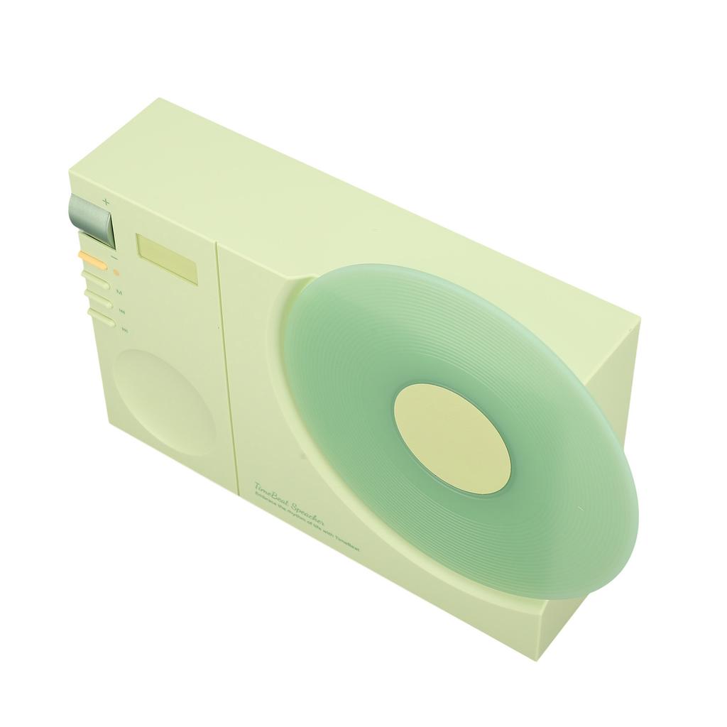 Vintage   Record Player     Speaker USB Rechargeable Old Fashioned Portable Wireless Speaker with Time Display