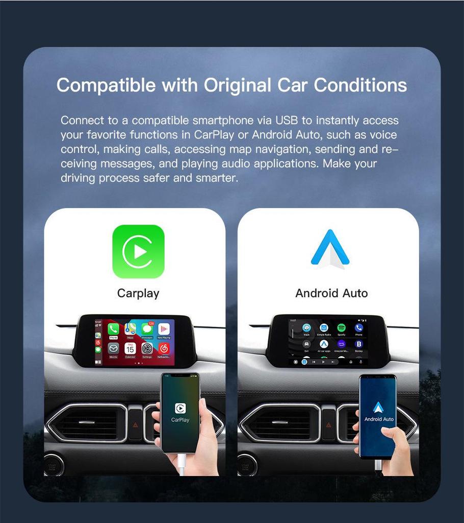 Mazda Type-C Wireless CarPlay & Android Auto USB Adapter
