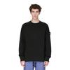 STONE ISLAND Ghost Series Fw24 Ghost Pieces Solid Color Stretch Organic Cotton Raglan Sleeve Crewneck Sweatshirt Men Sweatshirt Black 8115629F7-V0029