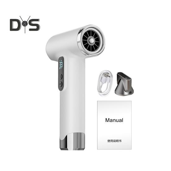 Cordless Hair Dryer 200W 15600mAh USB Rechargeable 3 Temperature Adjustable High Speed Fast Drying Low Noise Portable Travel Camping Electric Blow