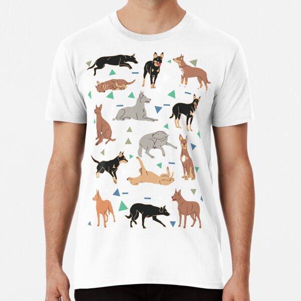 Australian Kelpie Pattern TShirt Made in Australia Unisex T-Shirt S