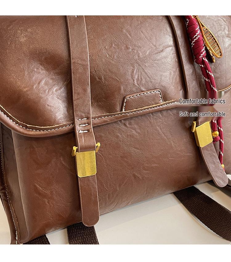 2024 Women's Retro Large-Capacity Backpack: Stylish Autumn & Winter Schoolbag, Perfect for Students & Travel.