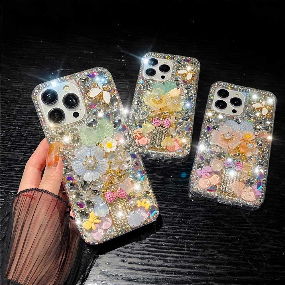 Glitzer Bling Strass Handyhülle Für XiaoMi 15 Ultra 14 Pro 14T 14A Plus 13 Lite 13T 12 12T 12S 12X 5G 3D Floral Kristall Diamant Glitzer Hülle