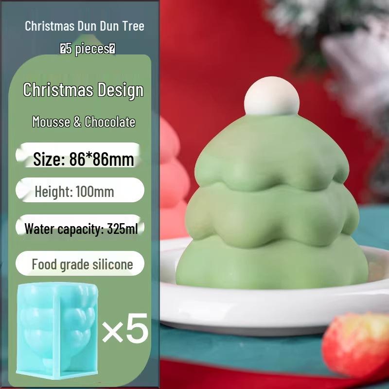 Silicone Christmas Sleigh Mold: Food-Grade Chocolate Shells for Fun Festive Cake and Mousse Decorations